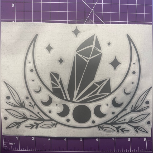 Large Custom Crystal&Moon Decal - Picture 3 of 4